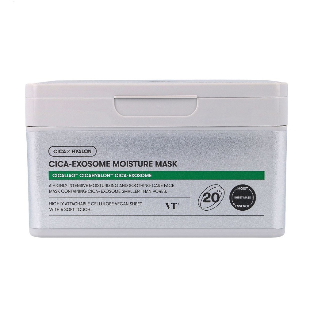 Екзосомна тканинна зволожувальна маска для обличчя VT Cosmetics Cica-Exosome Moisture Mask, 350 г, 20 шт